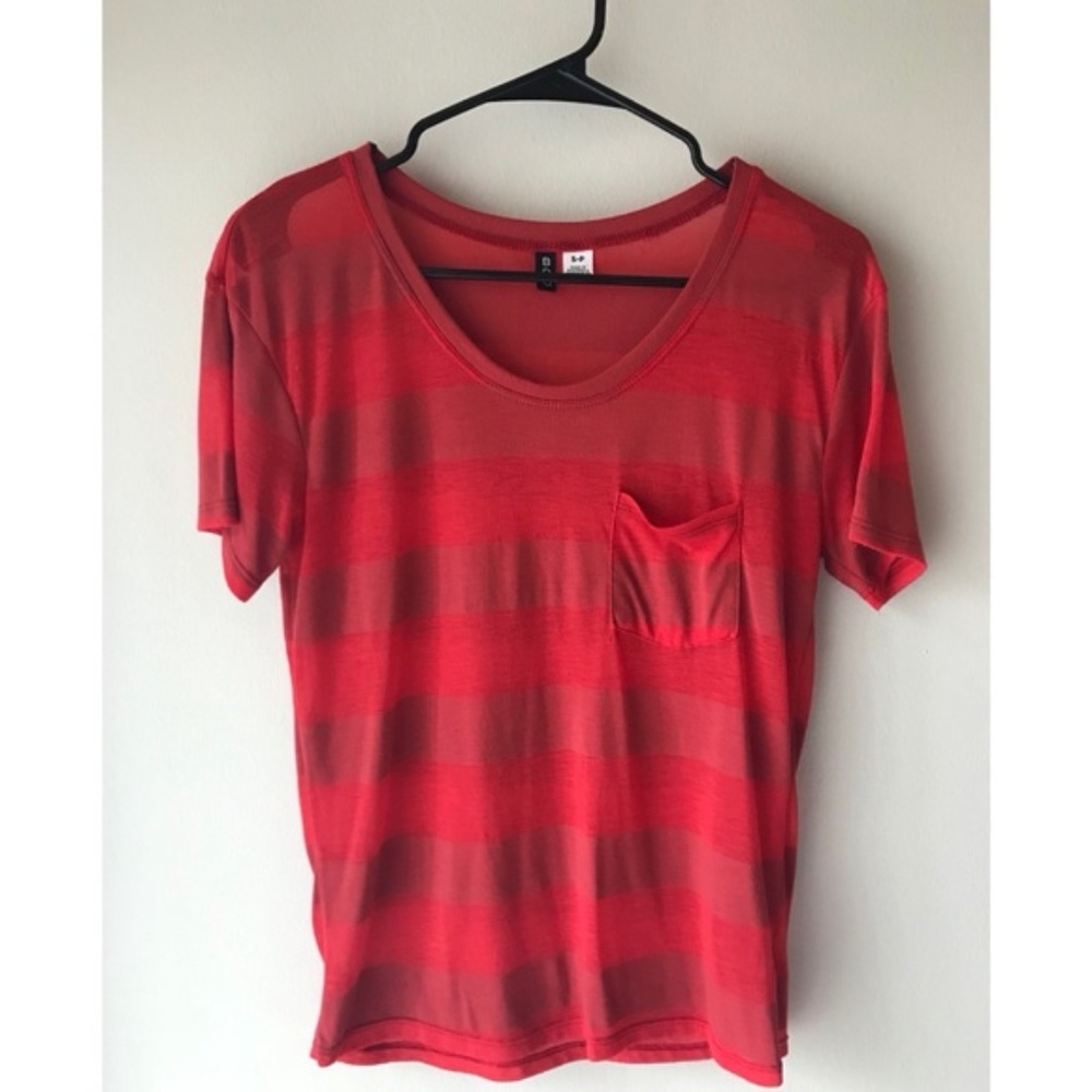 UO BDG Sheer Red Striped Tee